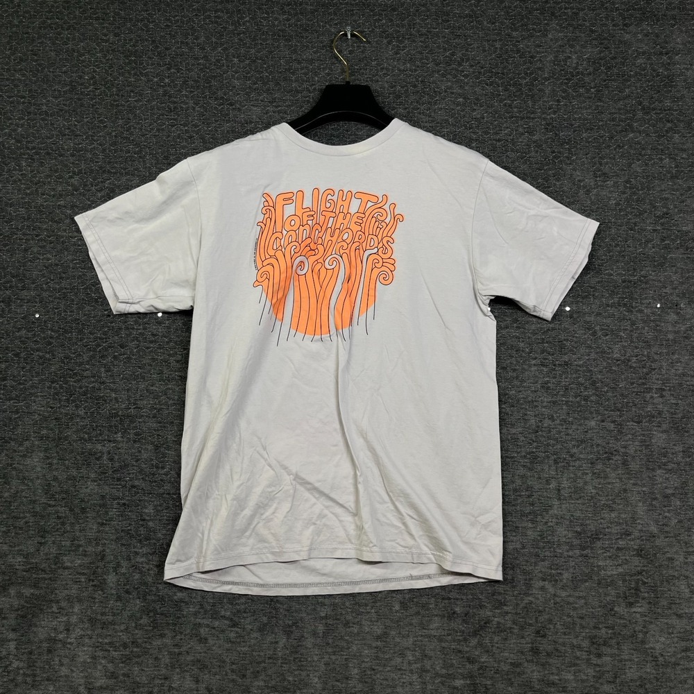 Flight of the Conchords Anvil Organic T-Shirt Men's White Graphic Tee - Large